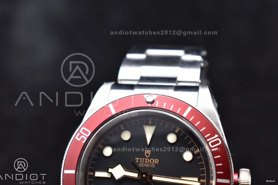 A2824 Best Bezel Red Edition 1:1 ZF SS Heritage Bay Bracelet Black on 0322